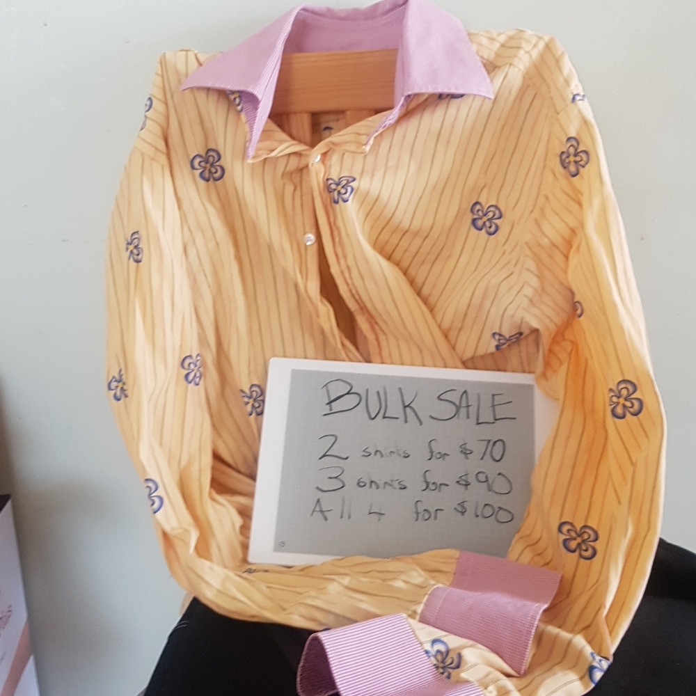 Etro fun contrast collar and cuff button up shirt